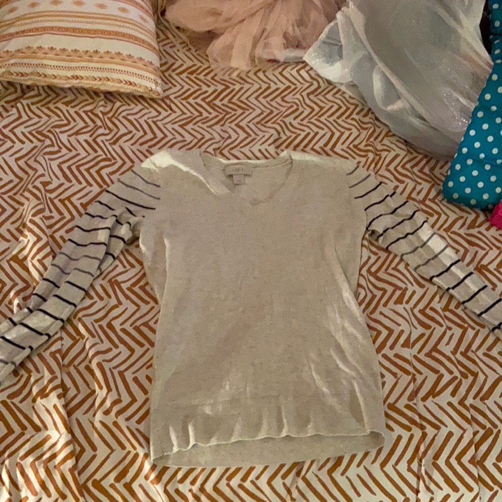 white sweater from loft